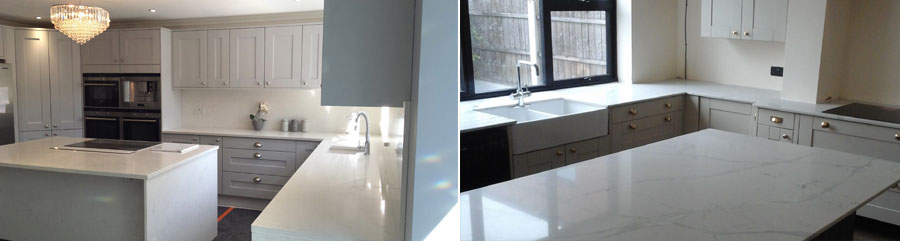 Marble kitchen worktops